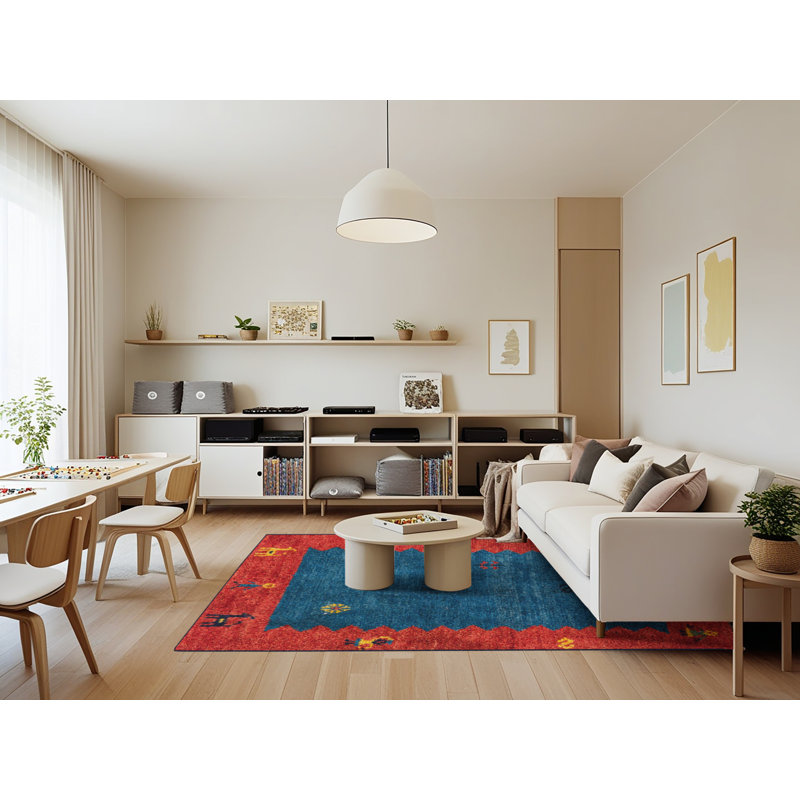 Abstract Indoor Rug, Rectangle 7' x 9'