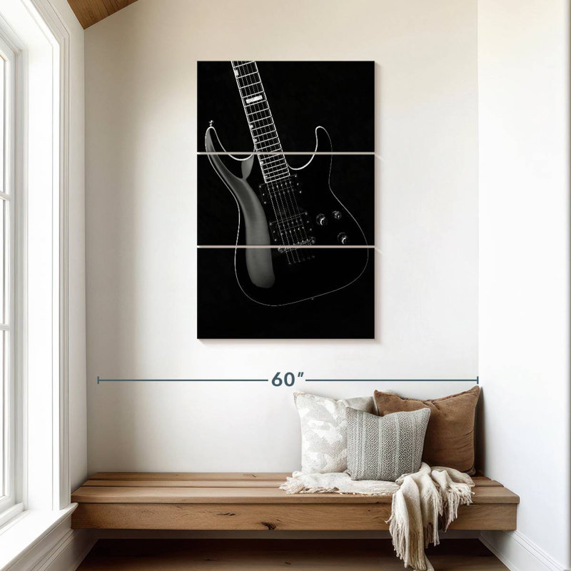 Guitare électrique BW, H 45 po x l 28 po