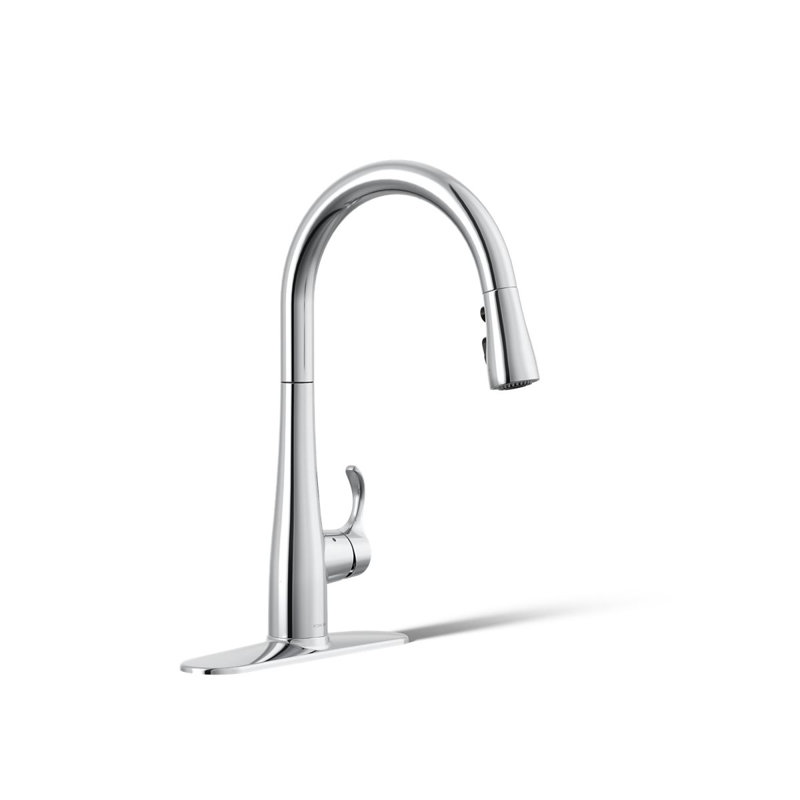 Simplice Touchless Pull-Down Kitchen Sink Faucet with Three-Function Sprayhead, Polished Chrome