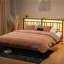 Floating Platform Bed with LED and Charging Station-415207673