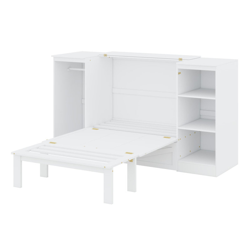 Lit escamotable avec tablettes et garde-robe Murphy