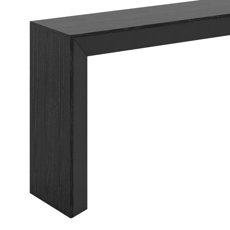Console élégante avec foyer et plateau en placage de bois Elegant Entrayway, Noir, Noir