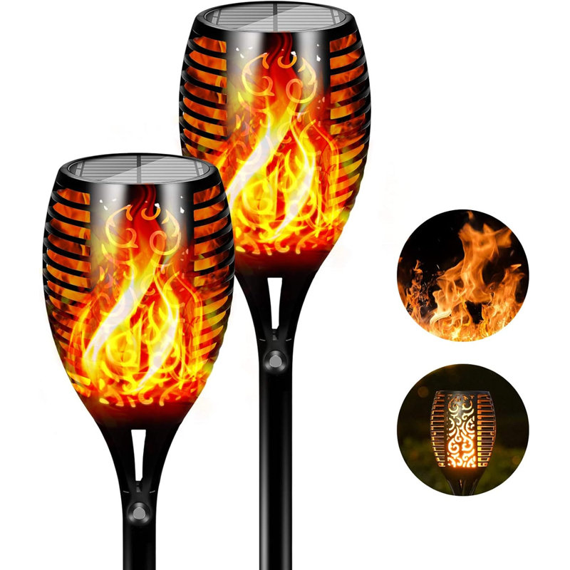 AWW 96 LED Solar Flickering Flame Outdoor Torch Lights
