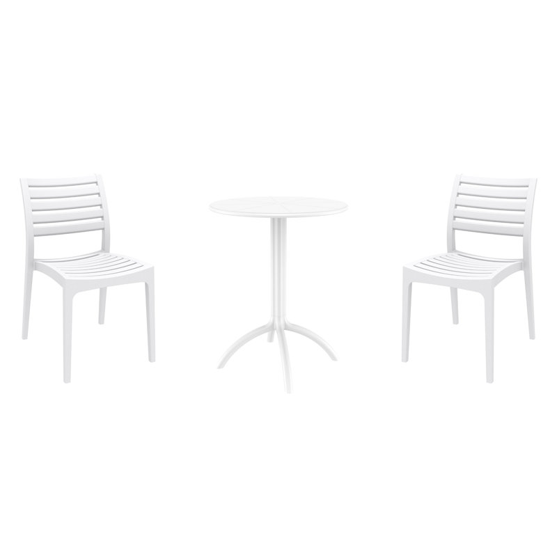 Ensemble bistro 23,6 po Jacinta, Blanc