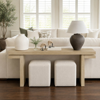66" Extra-Wide Veneered Console Table
