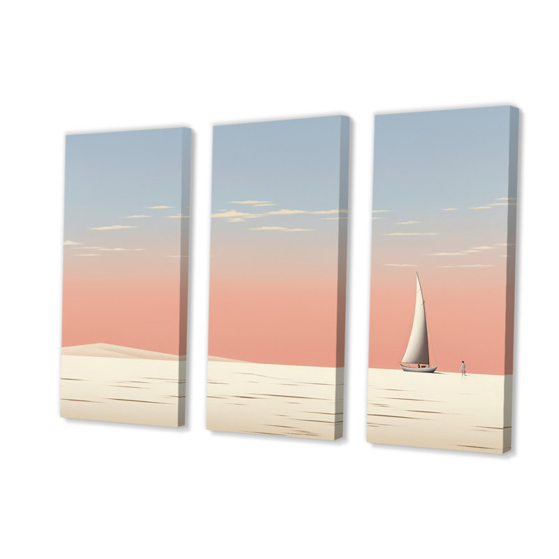 Ameetha - Ensemble de décoration murale bateau, H 28 po x l 36 po x P 1 po