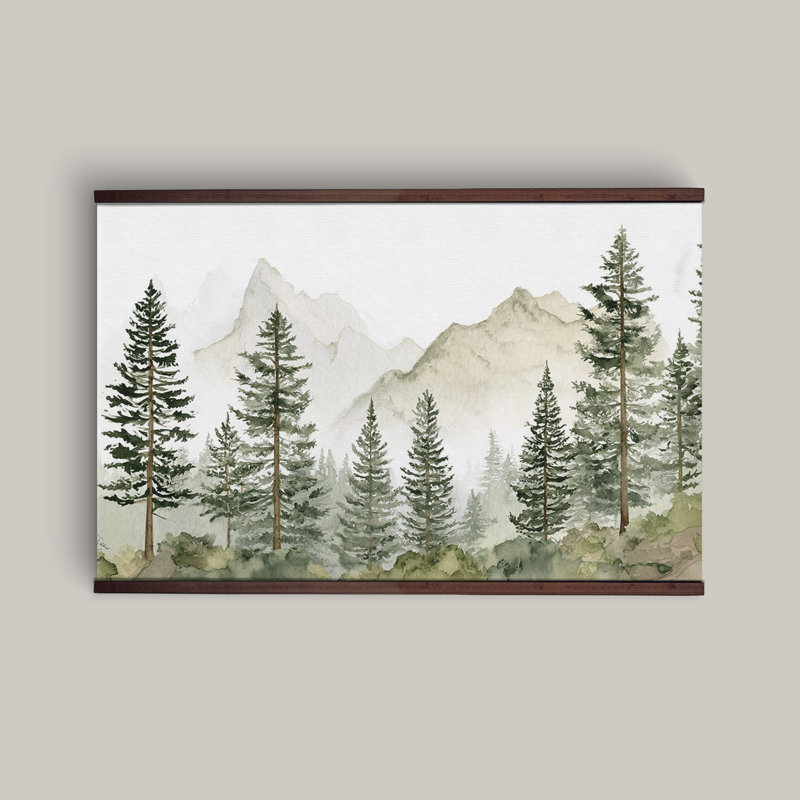 Tapisserie sur toile avec crochets en bois, H 40 po x l 60 po