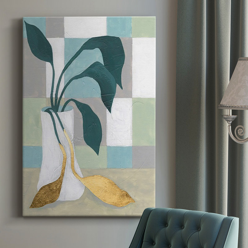Plant Vased II sur impression sur toile, H 60 po x l 40 po x P 1 po