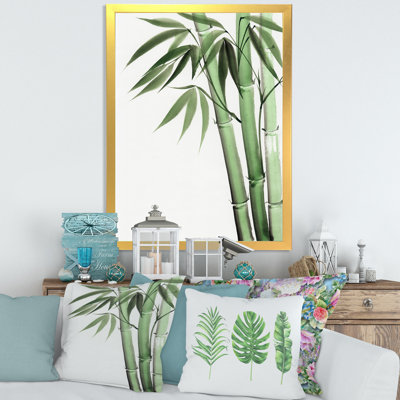 Palmier en bambou, détail II - peinture sur toile