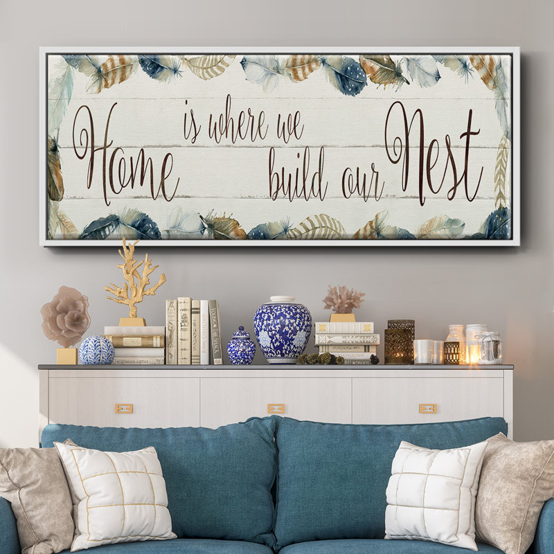 Home Nest- Framed Canvas, 20" H x 50" W