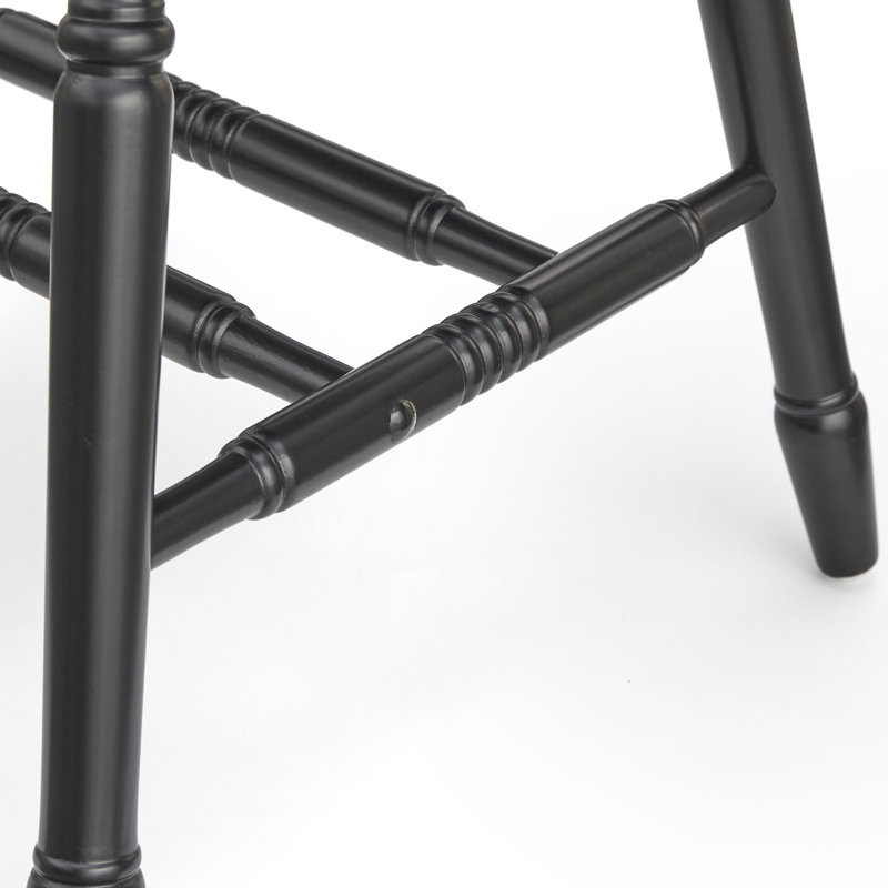 Kaneshiro Solid Wood Top Pedestal Dining Set, 5 Pieces: Table, 4 Chairs, Black