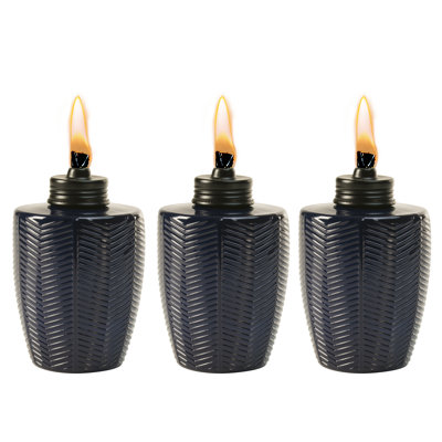 TIKI Brand 575 Inch Table Torch Glass Herringbone