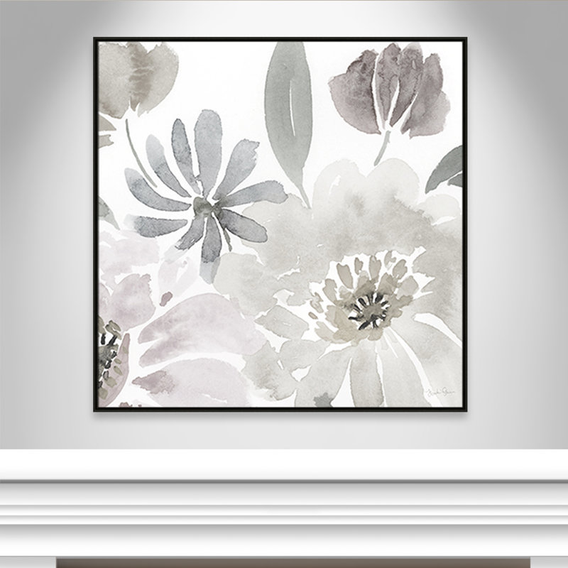 Soft Flourish par Kourtni Gunn, Espresso, H 46,5 po x l 46,5 po x P 2 po