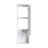 12" Bathroom Wall Cabinet, Soft Close Doors, Float Mounting Design,Glossy White,(KD-Packing)