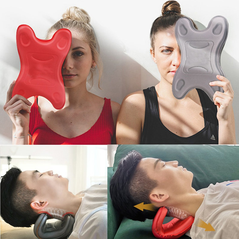 Neck Shoulder Relaxer Pain Relief Support Cervical Stretch Traction