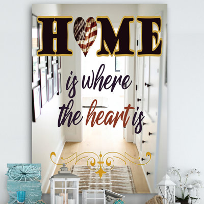 Miroir mural Home and Where the Heart is America