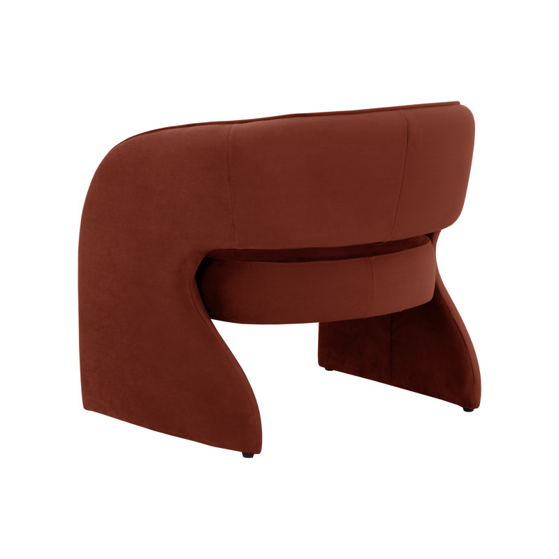 Lounge Chair, Orange Polyester