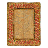 Canvello Antique American Yellow Hook Rug - 6'7'' X 8'9''