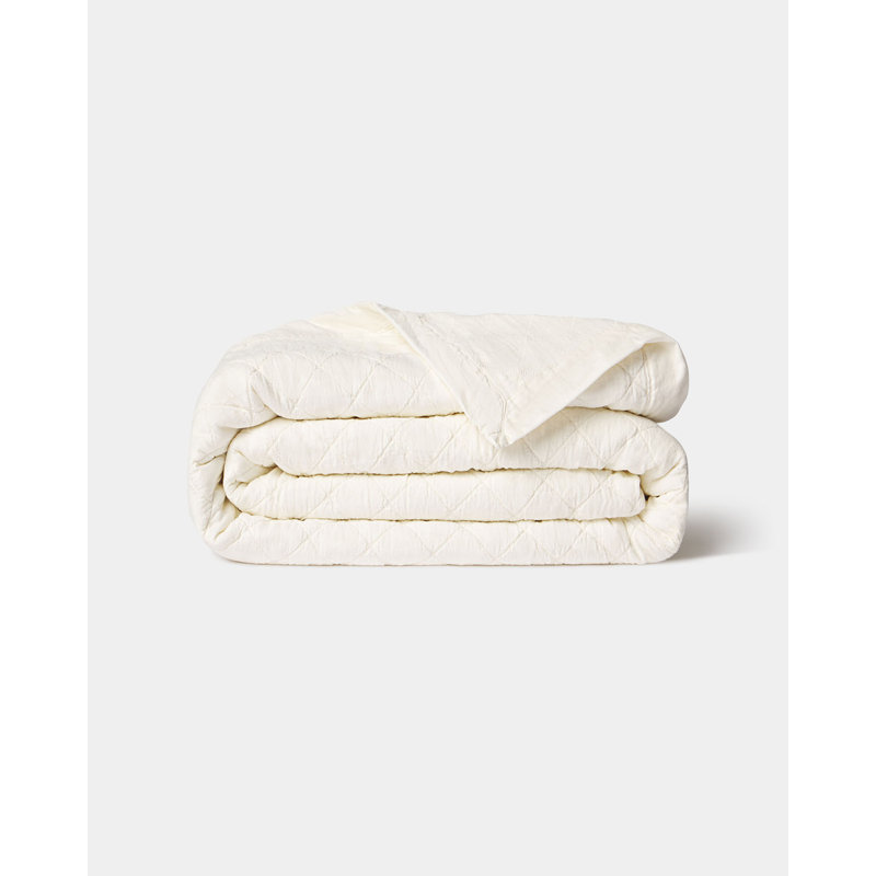 Salt River Matelasse Coverlet, White, Queen Coverlet/Bedspread