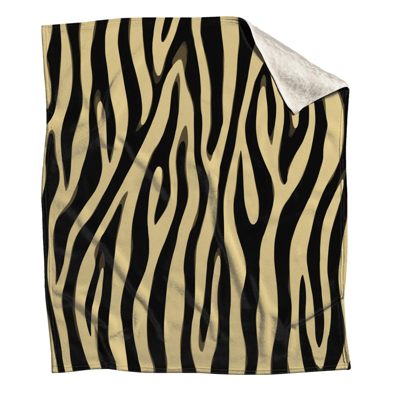Couvertures à motif zébré, L 60 po x H 80 po