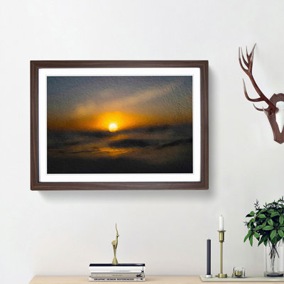 Sunset in Honolulu Hawaii - Picture Frame Painting Print