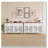 Vintage Sideboard Buffet Cabinet with Hand-Carved Geometric Doors, Distressed Light Wood Finish-1093962326