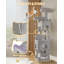 Cat Tree for Indoor Cats, 174cm Cat Tower for Large Cats, 2 Platforms, 2 Caves, 4 Sisal Posts, Scratching Board, Cat Basket, Sisal Rope, Heavy-Duty for multiple cats-1149099751