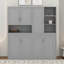 Lit escamotable mural simple avec armoire supérieure, tablettes et port USB-1821355798