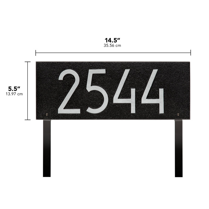 Mid-century Modern Rectangle Wall Plaque, Black/Silver, Yes