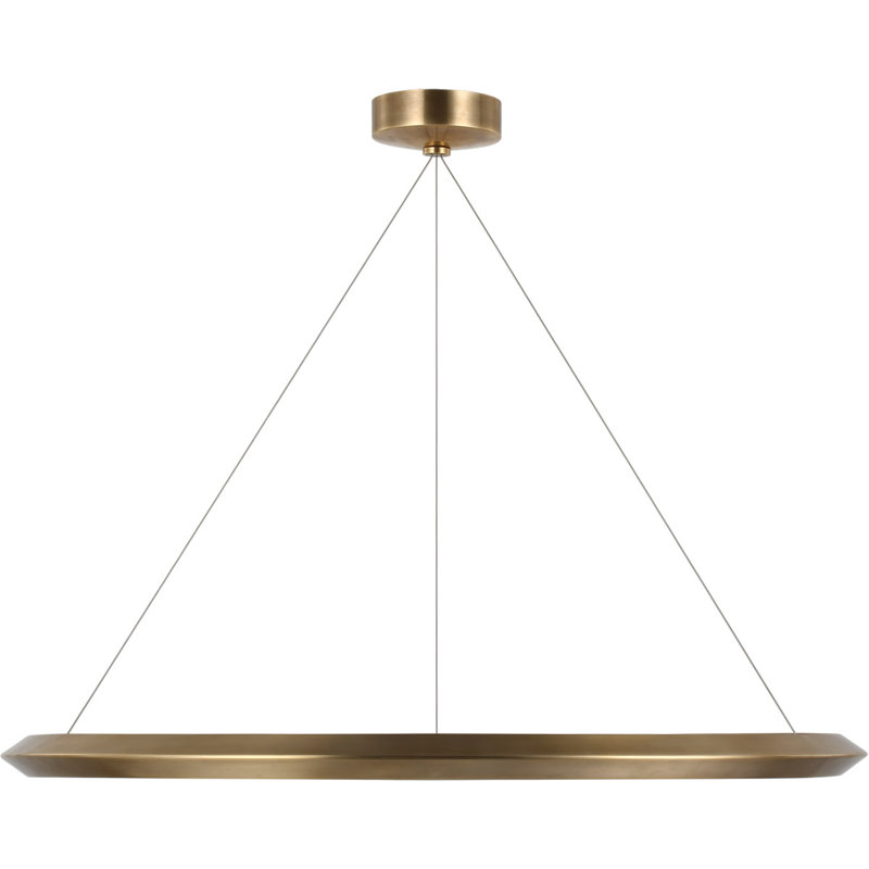 Peter Bristol Encircle 38" Ring Chandelier, Natural Brass