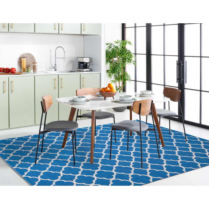 Desota Hand Woven Cotton Geometric Rug, Rectangle 8' x 10'