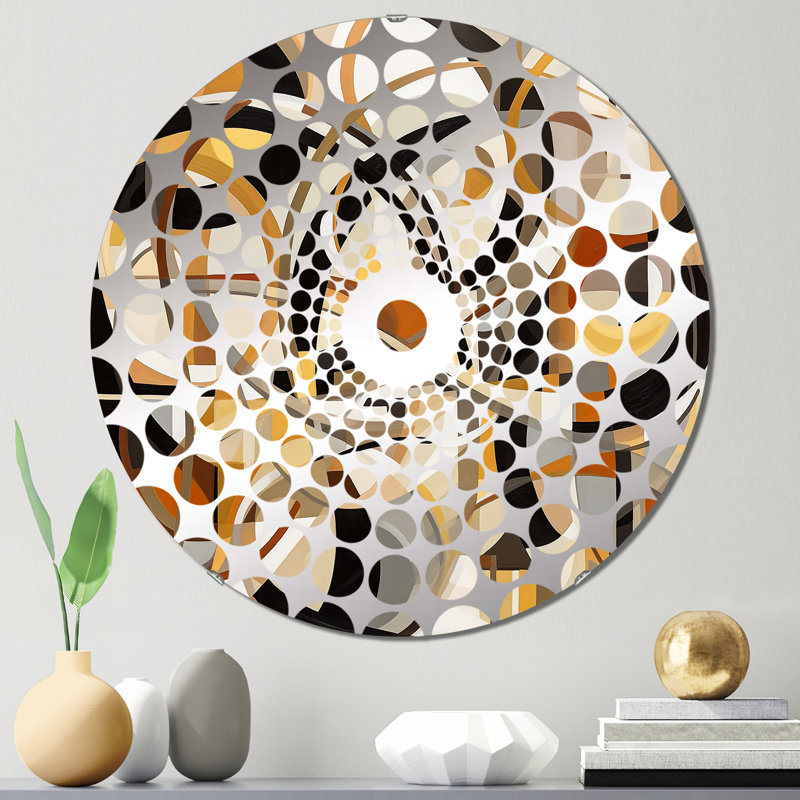 Ikard - Miroir décoratif à cercles concentriques, 31,4 po x 31,4 po