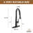 Spring Neck Standard Kitchen Faucet with Dual-Function spray head and Deck Plate-76655468
