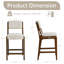  Ensemble de 2 tabourets de bar rembourrés à assemblage rapide de style moderne avec pieds en bois-661033681