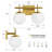14.2" 2-Light Dimmable Bathroom Vanity Light with Frosted Glass Shades-319056410