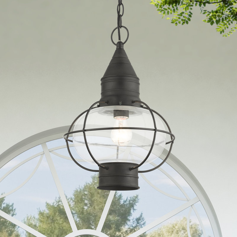 Aster Outdoor Hanging Lantern, Charcoal