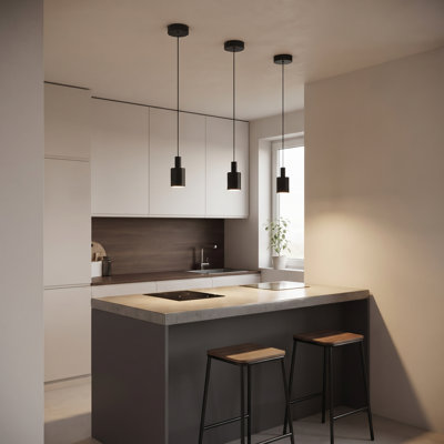 Luminaire suspendu tambour 1 lumière DEL Essoura