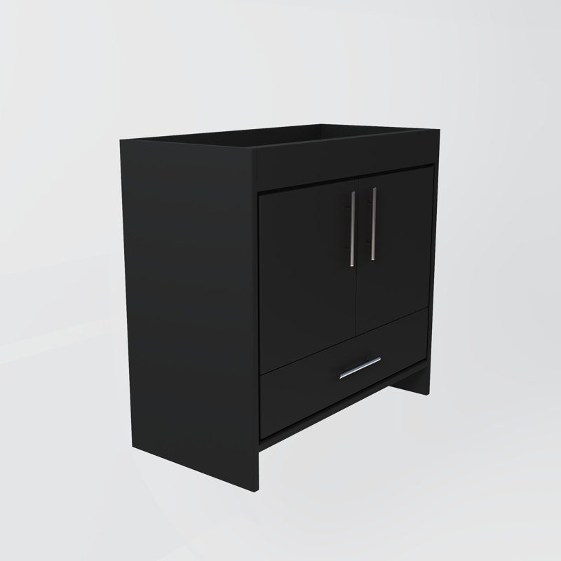 Base de meuble-lavabo simple 35,25 po Volpa, Noir