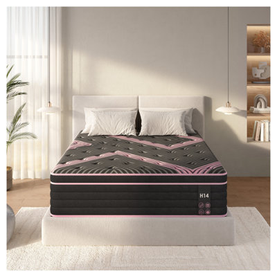 Queen Size 10-Inch Hybrid Mattress with Individually Pocketed Coils and Foam Layers