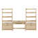 Jorah 3-Piece Transitional Writing Desk With 2 Wide Bookcases