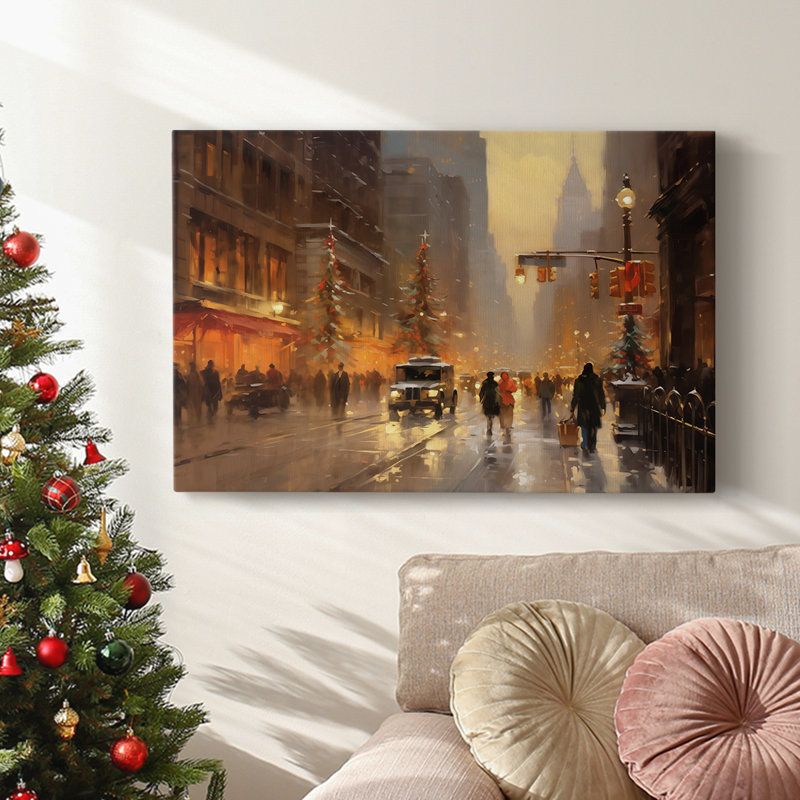 Christmas Holiday Arts - Toile tendue avec châssis, H 12 po x l 18 po