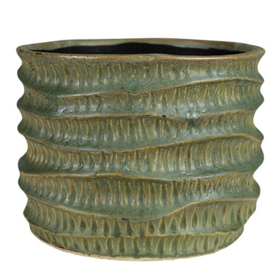 Textured Cachepot - 6”, Ceramic