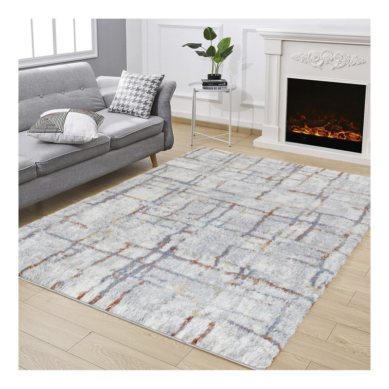 Loft Shag GC_CZY1009 Shaggy Area Rug, Rectangle 5'3" x 7'