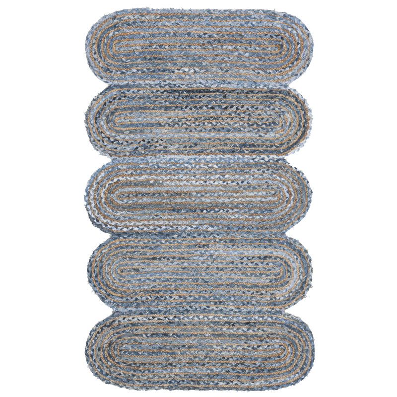 Zeitler Hand Woven Jute, Cotton Rug, Rectangle 3' x 5'