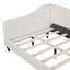 Lit de jour simple en lin en forme de L, avec pieds en bois massif, beige-1030297777-1030297779