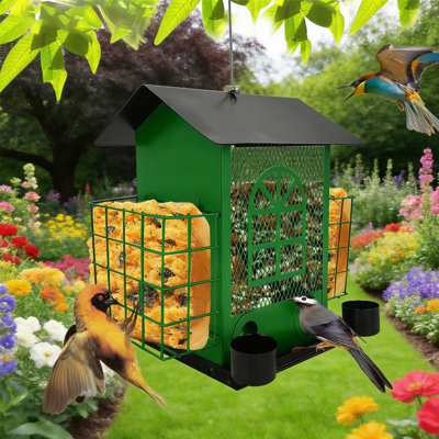 Mangeoire à oiseaux suspendue en métal durable