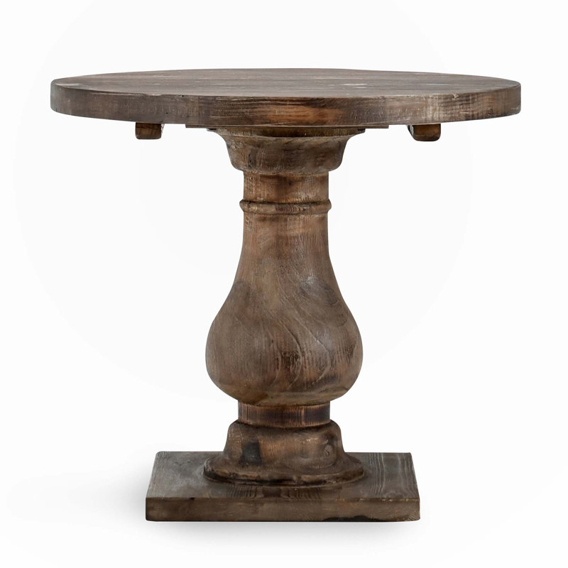 Biltmore Round End Table Aged Brown