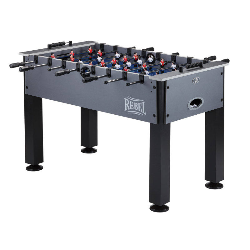Rebel 54" Gray and Black Foosball Table with Quick Snap Rods