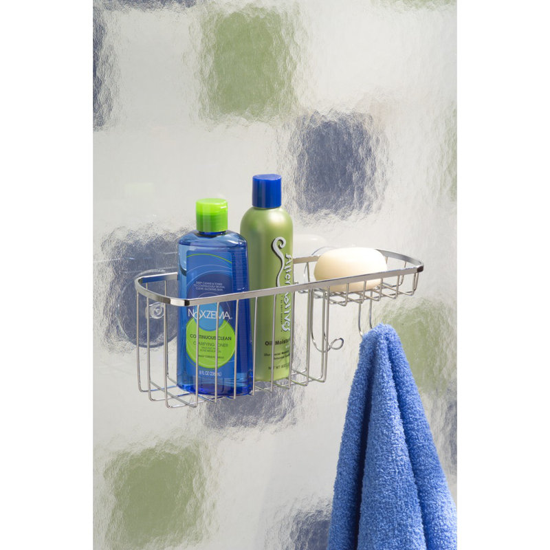 Stainless Steel Suction Mount Shower Organizer Basket