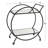  Bray Gold Metal Rolling Round 2 Mirrored Shelf Bar Cart with Top Handle-1739752963